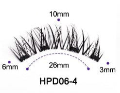 NkBeauty magnetic eyelashes HPD06-4